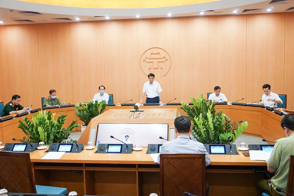 &nbsp;Chủ tịch UBND thành phố Hà Nội Nguyễn Đức Chung chủ trì cuộc họp Ban Chỉ đạo phòng, chống dịch Covid-19 TP.Hà Nội.