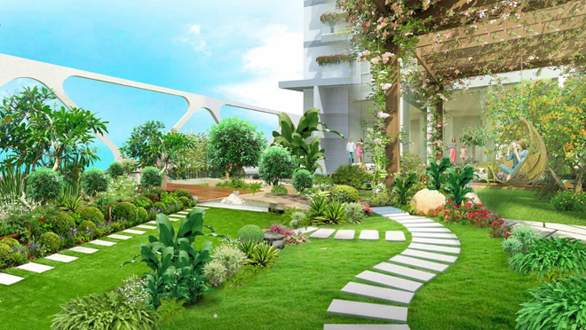 Cận cảnh bể bơi giữa lưng chừng trời của toà tháp sinh đôi đẳng cấp nhất Ecopark - 7