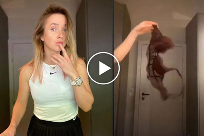 Elina Svitolina đăng tải clip "cực liều" lên mạng xã hội