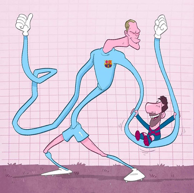Ter Stegen và Messi chiếm nửa sức mạnh của Barca hiện tại.
