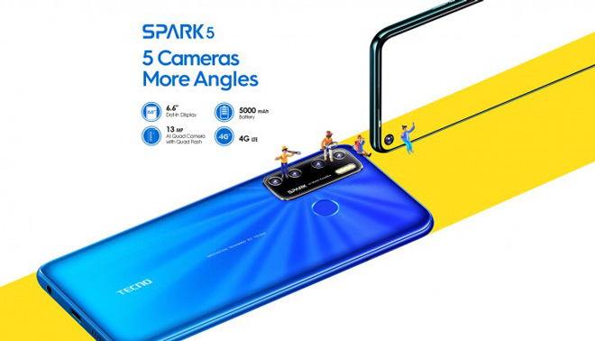 Ra mắt Tecno Spark 5 giá siêu hấp dẫn, 4 camera sau - 1
