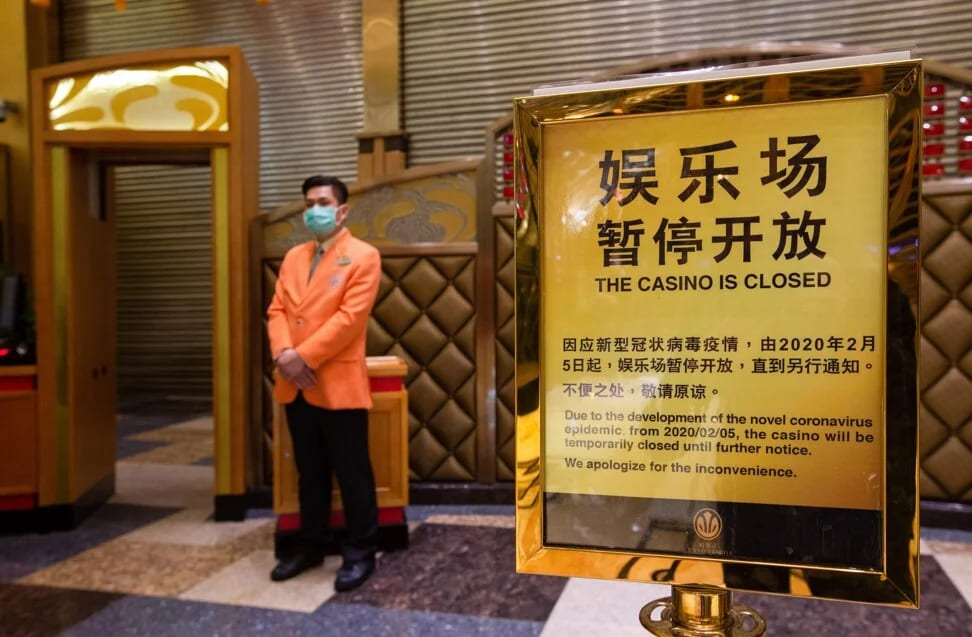 Các sòng bài Macau không có một bóng khách do bùng nổ dịch bệnh Covid-19 (nguồn: SCMP)