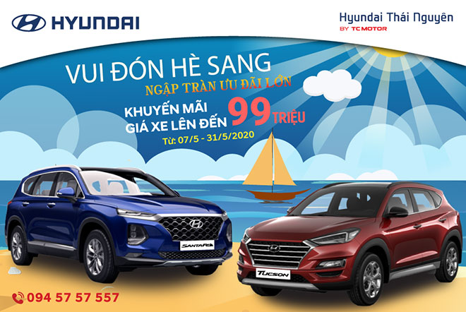Hyundai Thái Nguyên giảm giá xe Santafe và Tucson cực sốc lên đến 99 triệu đồng!! - 1