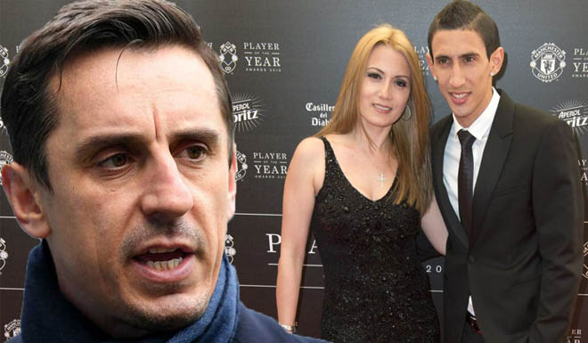 Gary Neville chỉ trích vợ chồng Di Maria vì những phát ngôn "động chạm" tới MU