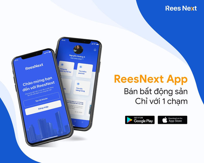 Giao diện ReesNext App – công cụ hỗ trợ tối ưu cho môi giới bất động sản