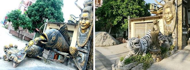 Ngôi nhà độc - dị - lạ chỉ có ở Hưng Yên, trưng bày hàng trăm đồ phong thủy ngoài mặt đường - 4