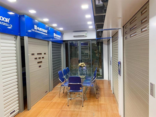 Showroom chính hãng trưng bày sản phẩm cửa cuốn Austdoor