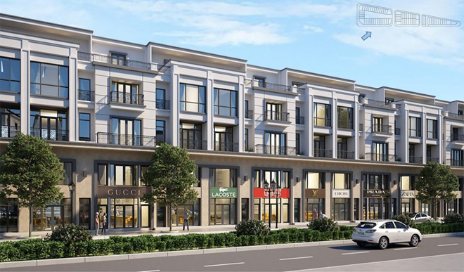 Mô hình shophouse Gia Lâm Central Metropolitan