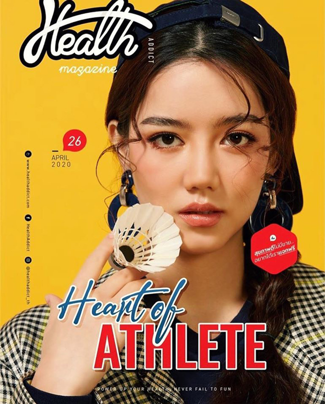 Tay vợt 25 tuổi xuất hiện trên trang bìa nhiều tạp chí sắc đẹp ở Thái Lan.
