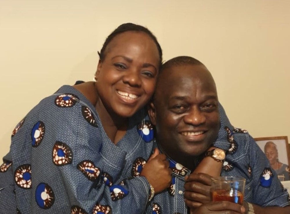 Cô Belly Mujinga và chồng - Lusamba Gode Katalay (ảnh: Sky News)