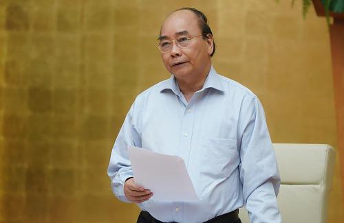 Thủ tướng Nguyễn Xuân Phúc chủ trì cuộc họp Thường trực Chính phủ nghe Ban Chỉ đạo quốc gia báo cáo về công tác phòng, chống dịch Covid-19 - Ảnh: VGP