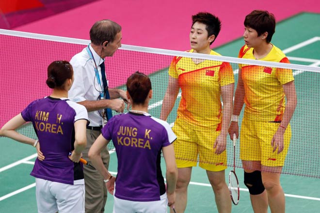 Trận đấu giữa 2 tay vợt Trung Quốc và Hàn Quốc 2012