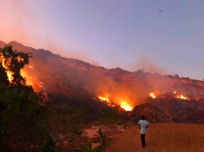 Hiện trường vụ đốt rừng, lấn đất.