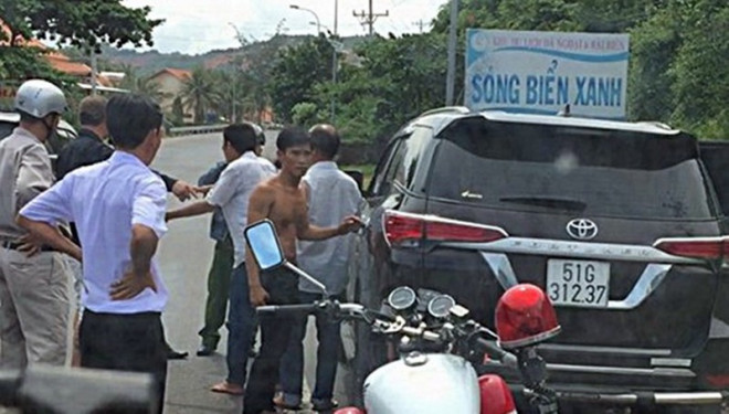 Hiện trường vụ hỗn chiến ngày 22-9-2017.