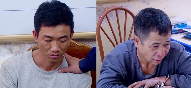 Các đối tượng và tang vật tại cơ quan Công an.