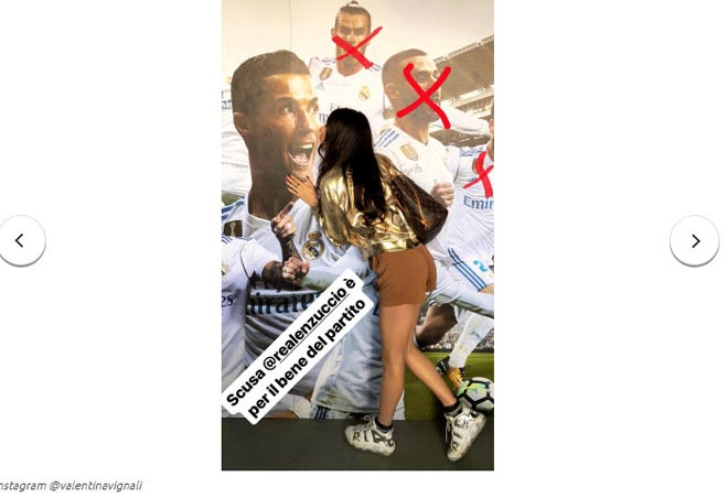 Người đẹp hôn lên bức hình có Ronaldo