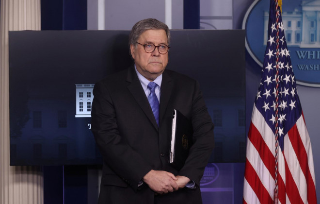 Bộ trưởng Tư pháp Mỹ William Barr. Ảnh: Reuters