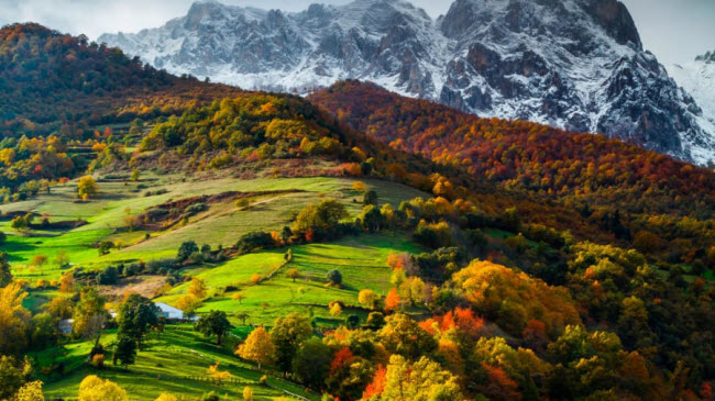 Picos de Europa, Tây Ban Nha: Picos de Europa là vườn quốc gia đầu tiên ở Tây Ban Nha. Nơi đây nổi tiếng với những dãy núi đẹp như tranh vẽ.
