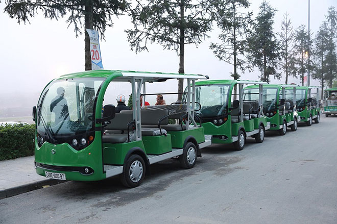 Xe điện Việt được ưa chuộng ở nhiều khu du lịch, resort