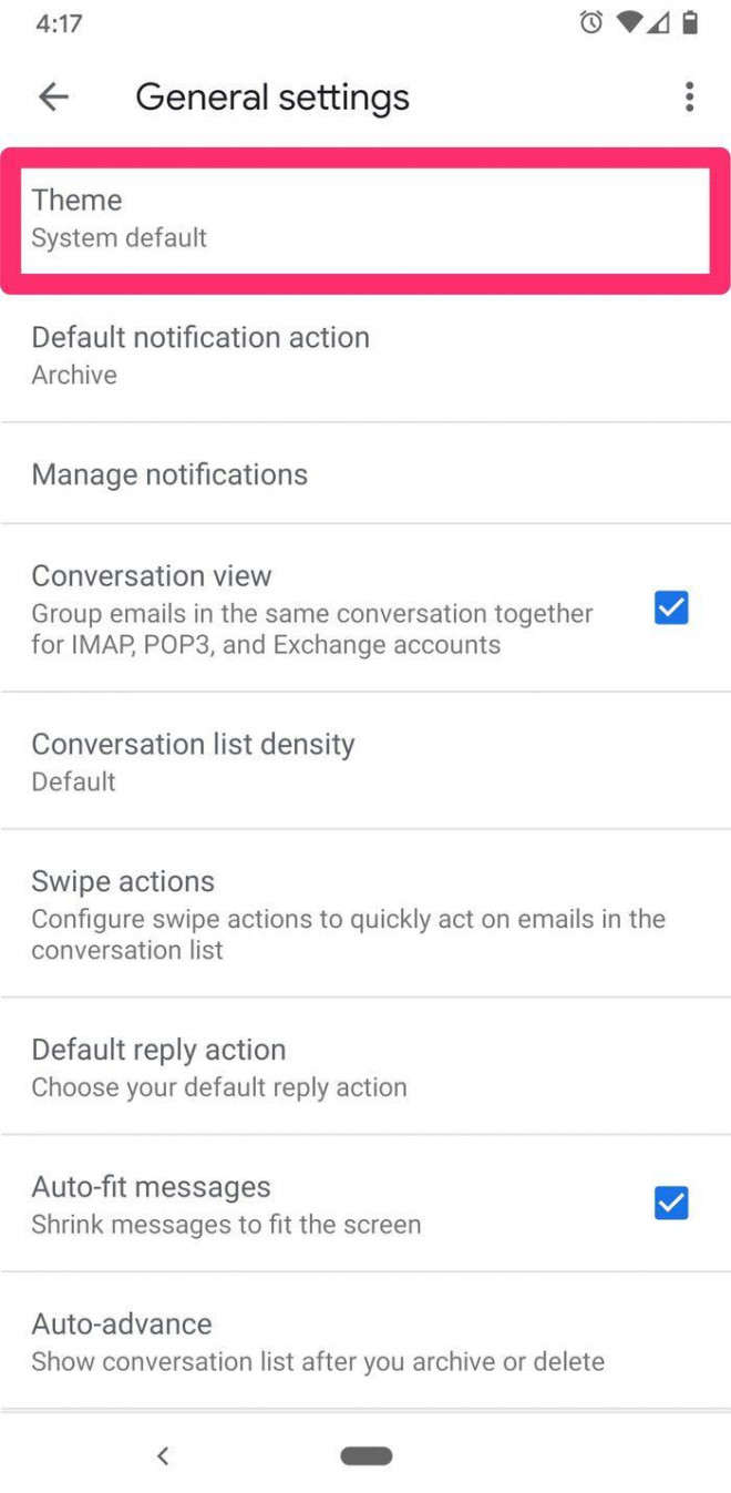 Hướng dẫn cài đặt giao diện Gmail nền tối trên điện thoại - 4