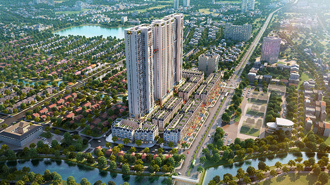 Tòa V1 The Terra – An Hưng vừa được mở bán có góc view công viên Thiên văn học và hồ điều hòa 12ha hiếm có