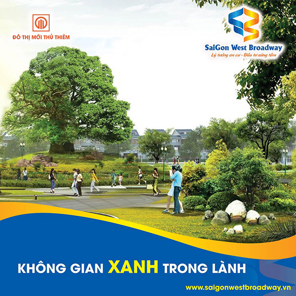 Không gian xanh trong lành của SaiGon West Broadway