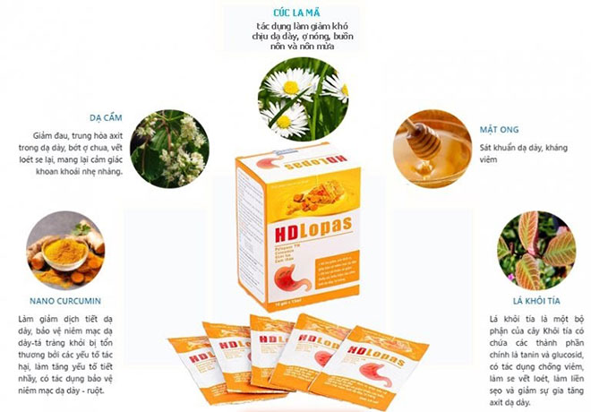 HDLopas - Sản phẩm hỗ trợ điều trị viêm loét dạ dày, tá tràng - 2