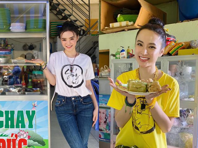 Sao Việt - Angela Phương Trinh rời bỏ showbiz, cùng em gái đi bán cơm chay