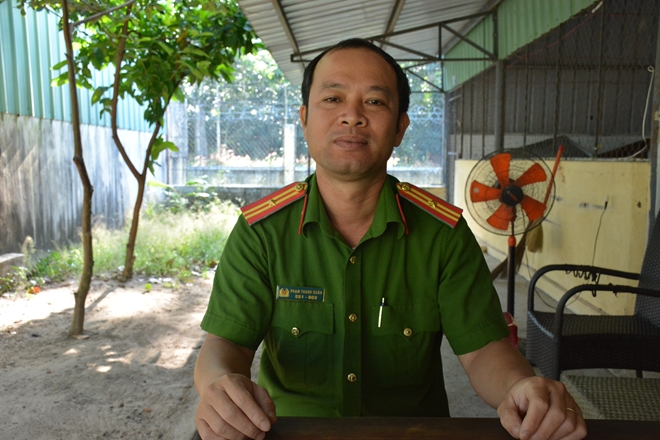Thiếu tá Phạm Thanh Xuân, cán bộ quản giáo Phân trại số 1.