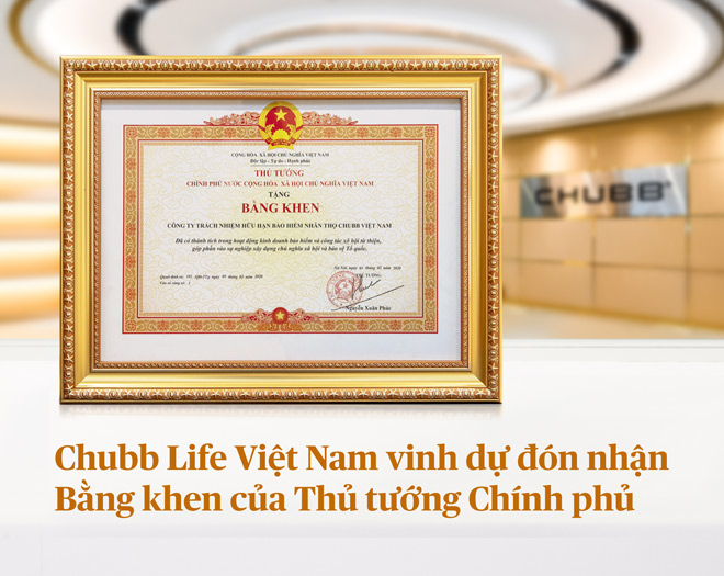 Chubb Life Việt Nam vinh dự đón nhận bằng khen của Thủ tướng Chính phủ - 1