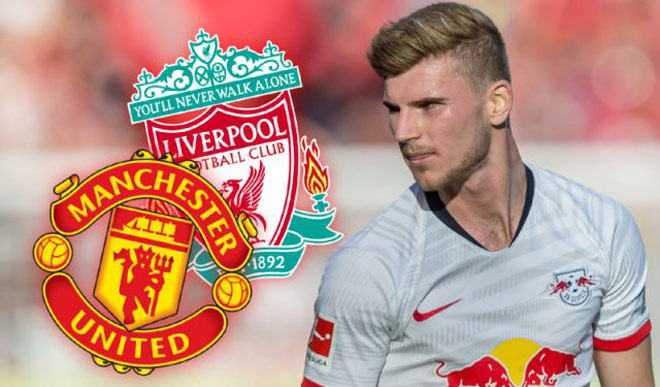 Timo Werner (RB Leipzig) đang được cả MU và Liverpool săn đón