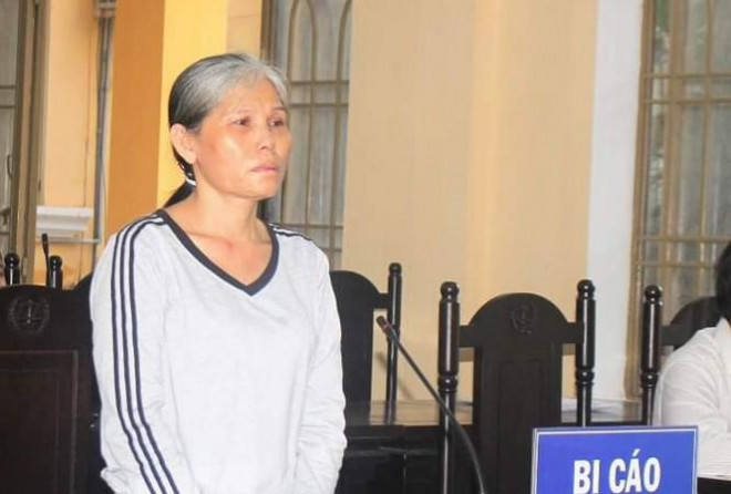 Bị cáo Loan tại tòa