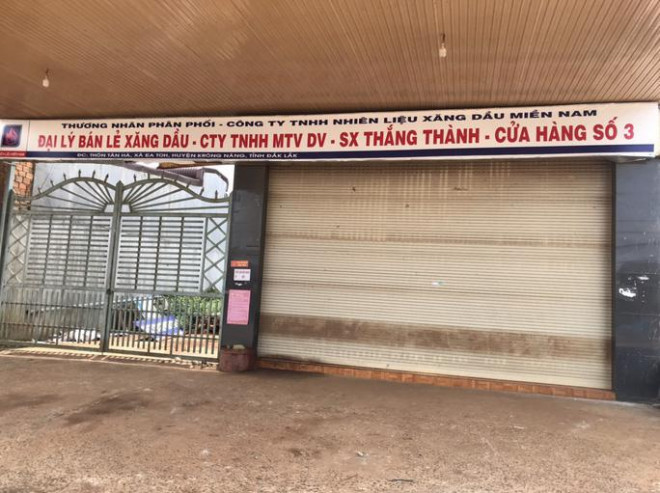 Cửa hàng xăng dầu ở Đắk Lắk đóng cửa do hết hàng - Ảnh: Cao Nguyên