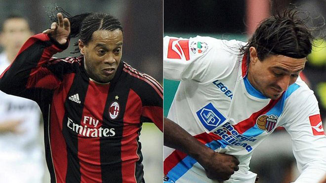 Khi khoác áo AC Milan, cựu danh thủ Ronaldinho từng gặp ác mộng khi phải đối đầu hậu vệ Pablo Alvarez