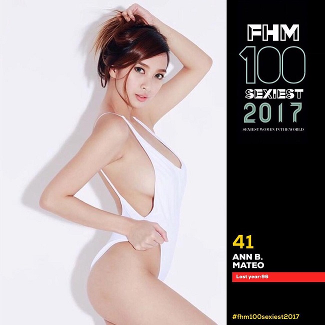 Cô nằm trong top 100 cô gái sexy nhất trên tạp chí FHM năm 2017. Khuôn ngực gần 1 mét là đặc điểm hình thể giúp Mateo luôn có mặt trong các bảng xếp hạng sắc đẹp. 
