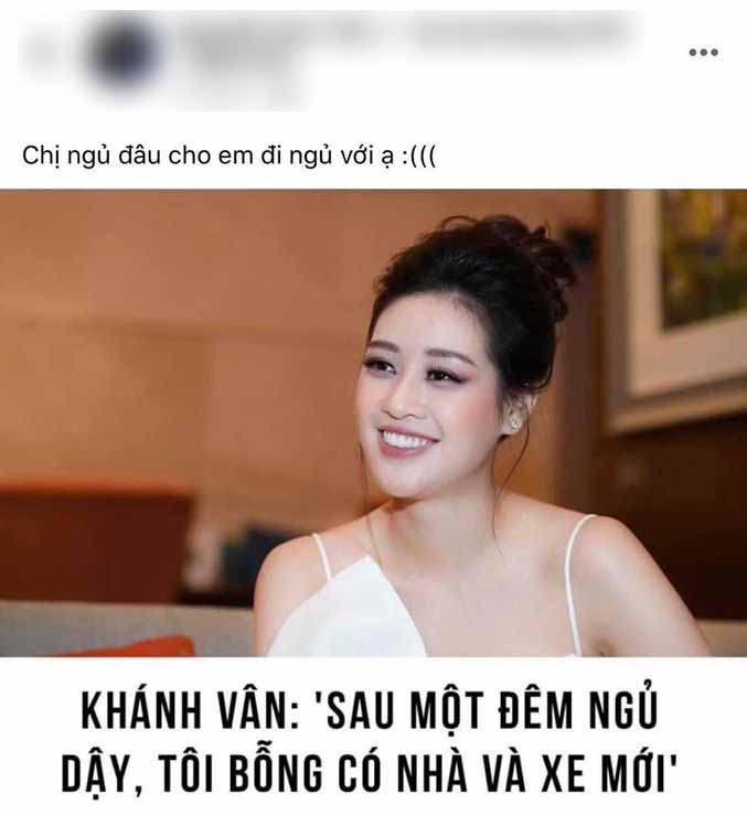 Phát ngôn của Khánh Vân bị cắt ghép gây tranh cãi trên mạng xã hội.
