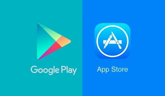 Google Play và App Store là hai kho ứng dụng di động lớn hiện nay.