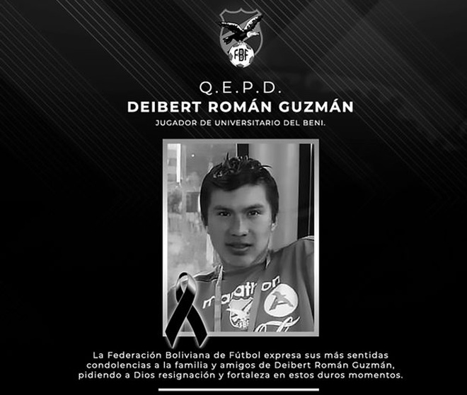 Deibert Frans Roman Guzman được ghi nhận là cầu thủ bóng đá đầu tiên tử vong vì Covid-19