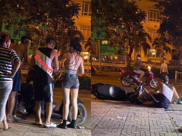 Hình ảnh đang&nbsp;lan truyền chóng mặt trên mạng xã hội, được cho là Lương Bằng Quang và Ngân 98 bị chặn đánh trên đường.