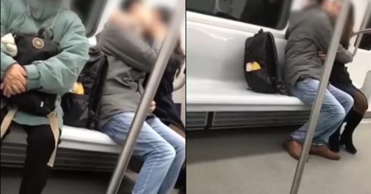 Bạn trẻ - Cuộc sống - Cặp đôi ôm hôn "ngấu nghiến" trên tàu trong clip 24 giây dù trẻ em ngồi ngay cạnh