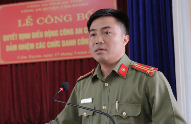Trung tá Trần Vĩnh Thành - Ảnh: Công an tỉnh Hà Tĩnh