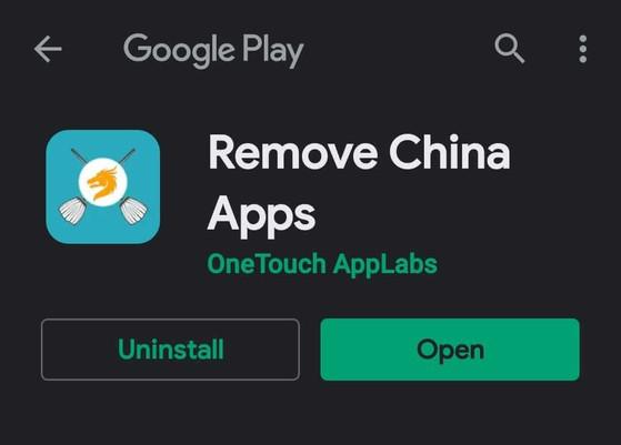 Remove China Apps hỗ trợ gỡ cài đặt các ứng dụng Trung Quốc chỉ với vài thao tác đơn giản. Ảnh: MINH HOÀNG