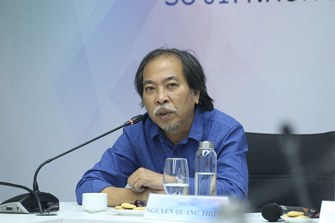 Nhà văn Nguyễn Quang Thiều tại chương trình tọa đàm ““Không gian sống trong đô thị hiện đại"