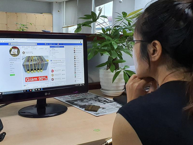 Trang sức được quảng cáo chế tác từ vàng non được bán tràn lan trên mạng xã hội. Ảnh: TL Mập mờ để lừa khách