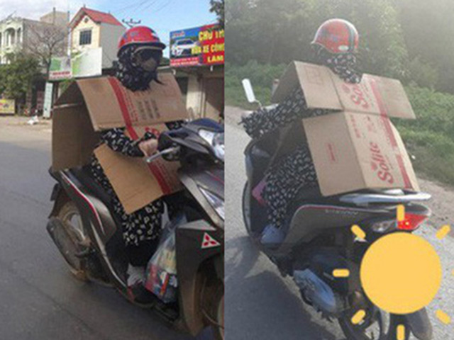 Tranh vui - Muôn kiểu chống nắng bá đạo khi ra đường những ngày hè "đổ lửa"