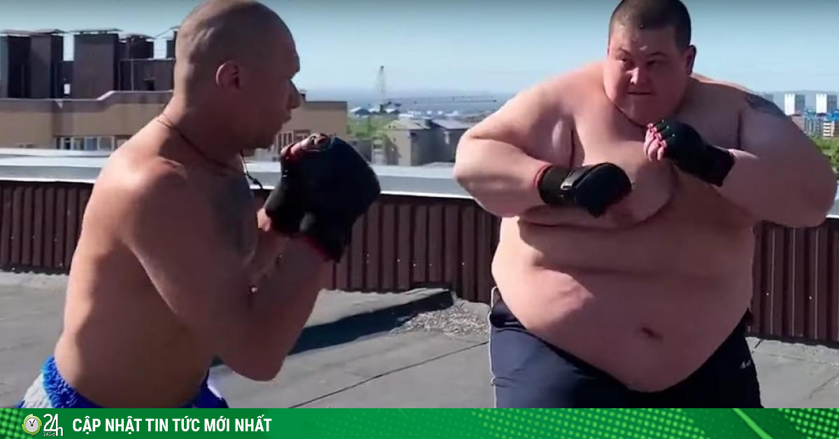 Gã khổng lồ 150 kg bị đối thủ tí hon đấm lên bờ xuống ruộng