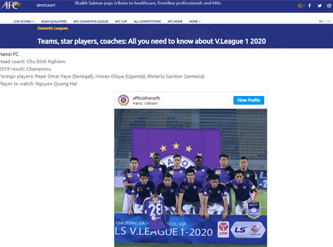 Không phải Hùng Dũng, Quang Hải mới là cầu thủ được AFC "để mắt" nhất bên phía Hà Nội