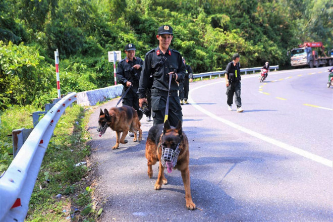 Lực lượng chức năng triển khai tìm kiếm phạm nhân Triệu Quân Sự đang lẫn trốn ở rừng Hải Vân.