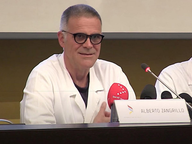 Bác sĩ Alberto Zangrillo cho rằng lượng virus được phát hiện ở bệnh nhân vào cuối tháng 5 là "rất nhỏ" so với thời gian đầu khi dịch bệnh lây lan. Ảnh: Lavoro Lazio