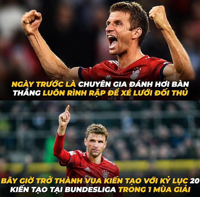 Còn Muller là "vua kiến tạo" Bundesliga năm nay với kỷ mới.